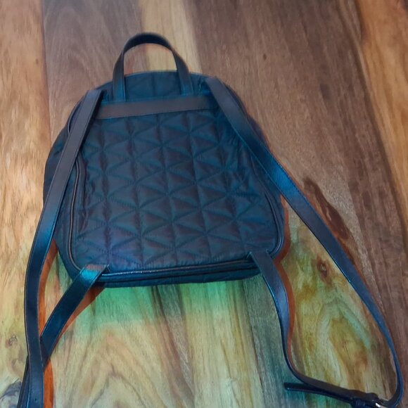 Kate Spade Tilly Quilted Black Backpack – Gold Hardware & Accents, Large Nylon - Picture 3 of 5